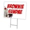 Signmission Brownie Sundae Yard Sign & Stake outdoor plastic coroplast window, C-1216-DS-Brownie Sundae C-1216-DS-Brownie Sundae - alternate 1